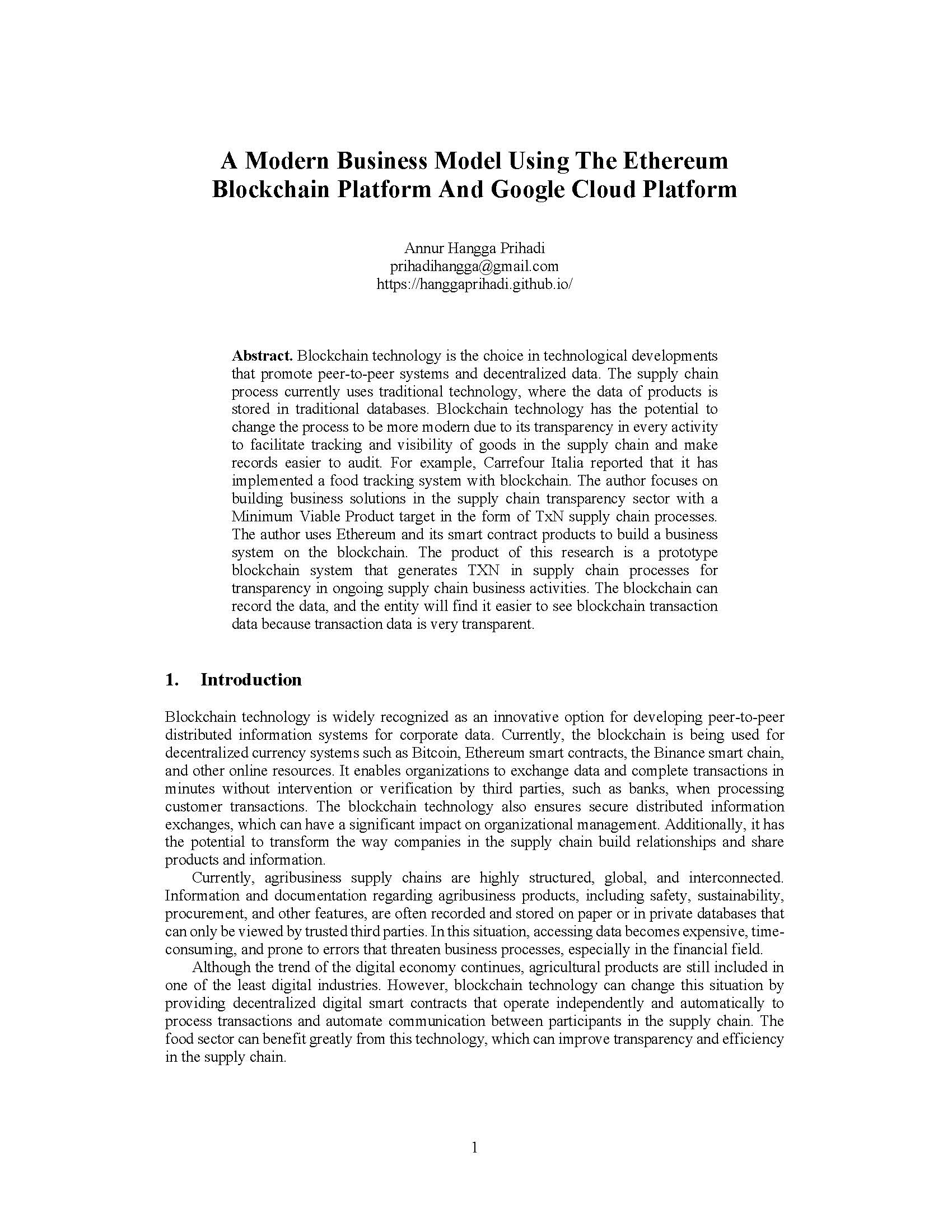 Modern Business Model